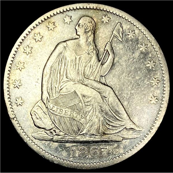1867-S Seated Liberty Half Dollar NEARLY UNCIRCULATED