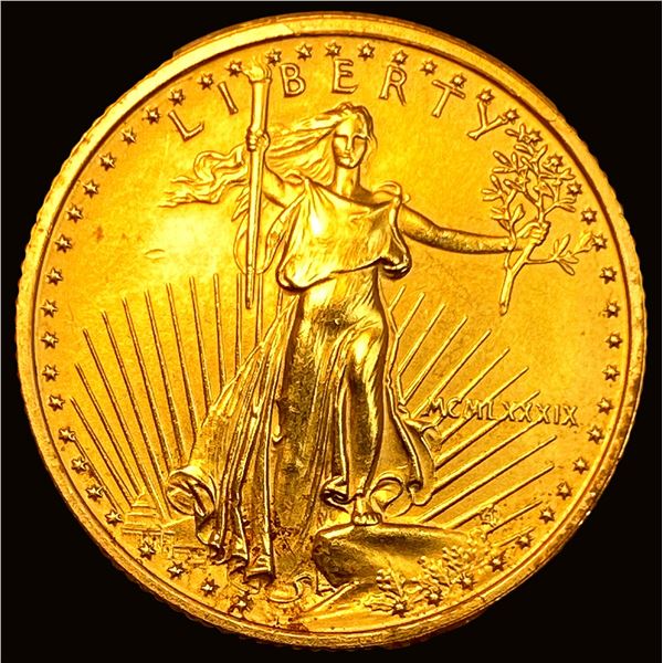 1989 1/4oz $10 Gold American Eagle SUPERB GEM BU