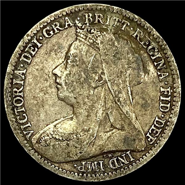 1901 UK Silver 3 Pence - Victoria LIGHTLY CIRCULATED