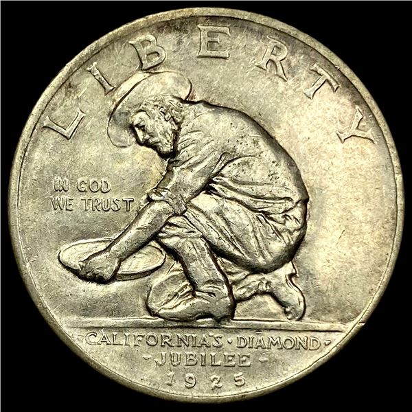1925-S Silver California Jubilee Half Dollar CLOSELY UNCIRCULATED