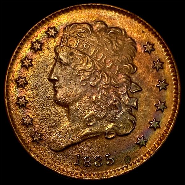 1835 Classic Head Half Cent CLOSELY UNCIRCULATED