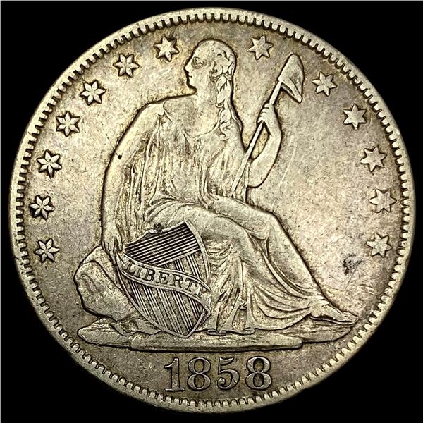 1858-O Seated Liberty Half Dollar NEARLY UNCIRCULATED
