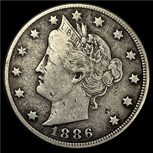 1886 Liberty Head Nickel ABOUT UNCIRCULATED
