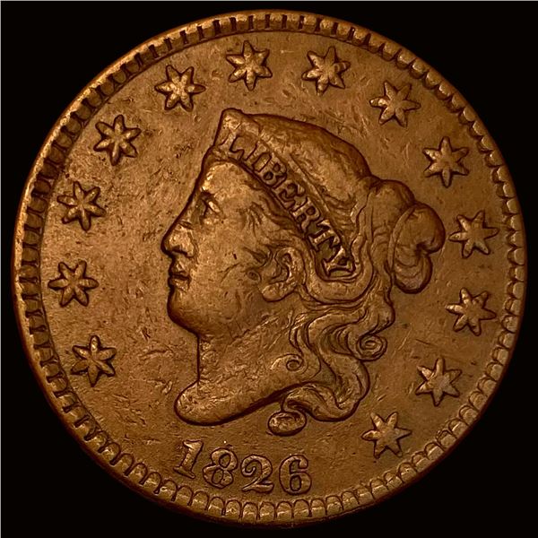 1826 Coronet Head Large Cent NEARLY UNCIRCULATED