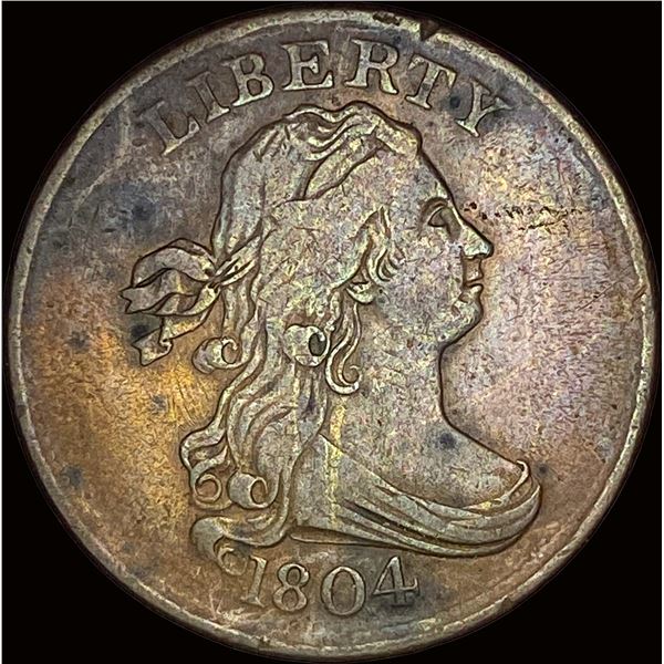 1804 Draped Bust Half Cent NEARLY UNCIRCULATED