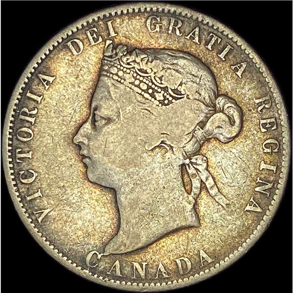 1872-H Canada Silver 25 Cents LIGHTLY CIRCULATED