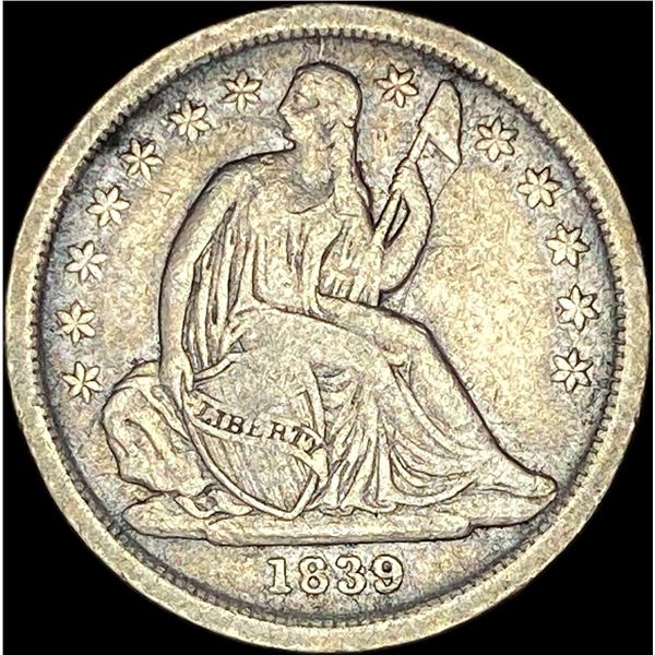 1839 Seated Liberty Dime LIGHTLY CIRCULATED