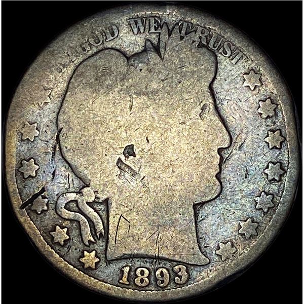 1893-S Silver Barber Quarter NICELY CIRCULATED