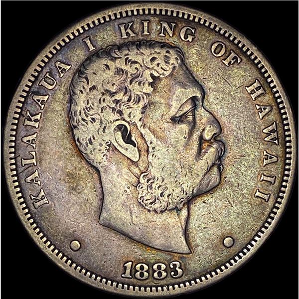 1883 Silver Hawaii One Dollar LIGHTLY CIRCULATED
