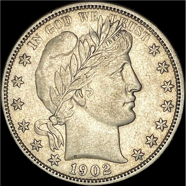 1902-O Silver Barber Half Dollar CLOSELY UNCIRCULATED