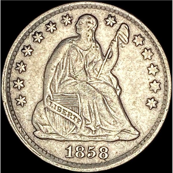 1858-O Seated Liberty Half Dime CLOSELY UNCIRCULATED