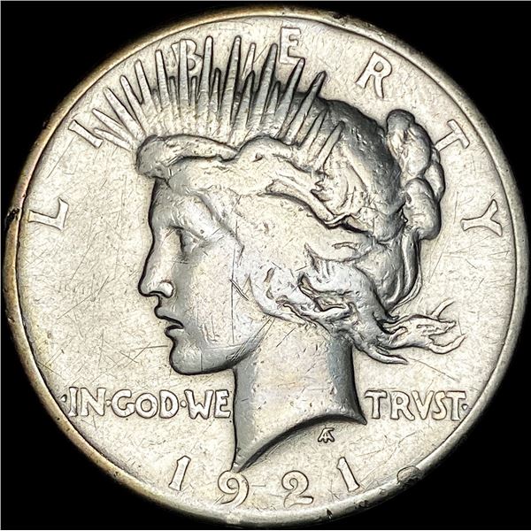 1921 Silver Peace Dollar NEARLY UNCIRCULATED