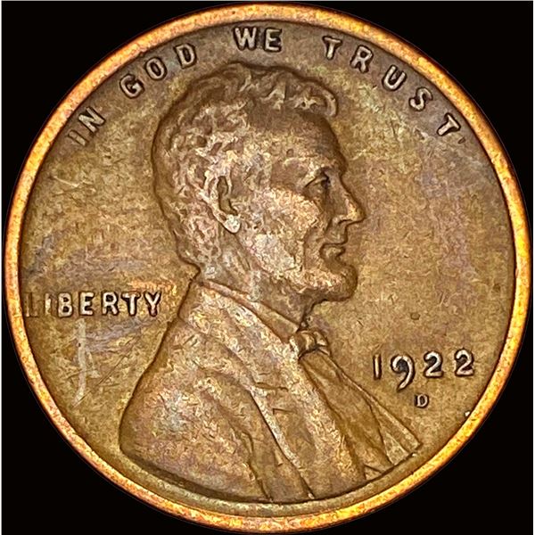 1922-D Lincoln Wheat Cent NEARLY UNCIRCULATED