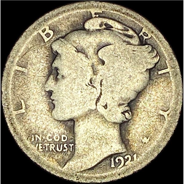 1921-D Silver Mercury Dime NICELY CIRCULATED