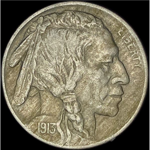 1913-D Buffalo Nickel Type 1 NEARLY UNCIRCULATED