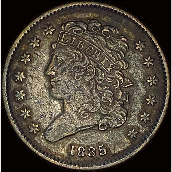 1835 Classic Head Half Cent NEARLY UNCIRCULATED