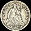 Image 1 : 1854 Arrows Seated Liberty Half Dime LIGHTLY CIRCULATED