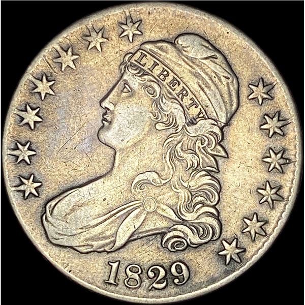 1829 Capped Bust Half Dollar NEARLY UNCIRCULATED
