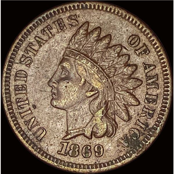 1869 Indian Head Cent NEARLY UNCIRCULATED