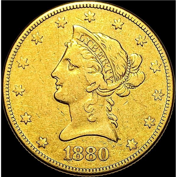 1880 $10 Liberty Head Eagle LIGHTLY CIRCULATED
