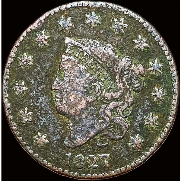 1827 Coronet Head Large Cent NICELY CIRCULATED