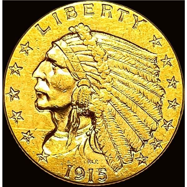 1915 Indian Head Gold $2.50 Quarter Eagle CLOSELY UNCIRCULATED