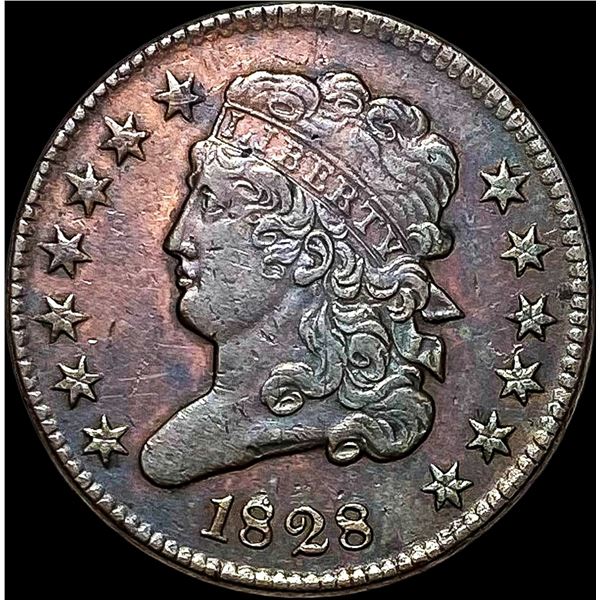 1828 Classic Head Half Cent NEARLY UNCIRCULATED