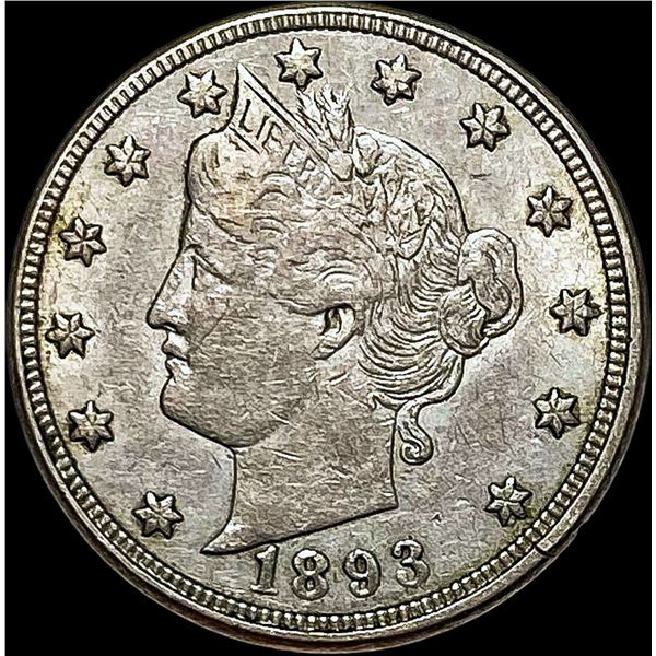 1893 Liberty Head Nickel NEARLY UNCIRCULATED