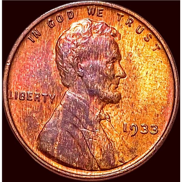 1933 RB Lincoln Wheat Cent CHOICE BU