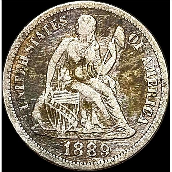 1889 Seated Liberty Dime LIGHTLY CIRCULATED