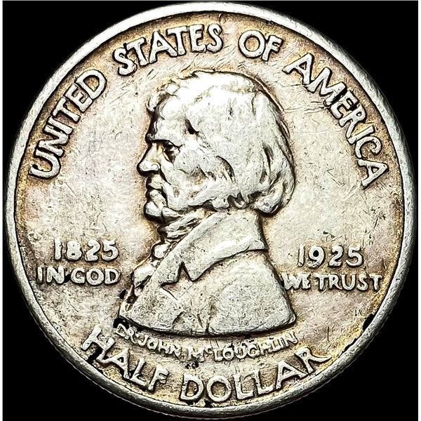 1925 Silver Fort Vancouver Half Dollar NEARLY UNCIRCULATED