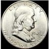 Image 1 : 1949-D Silver Half Dollar Franklin UNC FBL