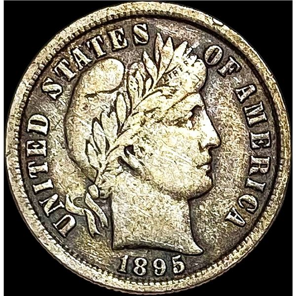 1895 Silver Barber Dime NICELY CIRCULATED
