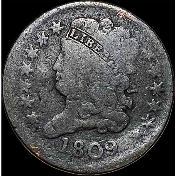 1809 Classic Head Half Cent NICELY CIRCULATED