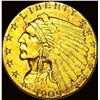 Image 1 : 1909 Indian Head Gold $2.50 Quarter Eagle CLOSELY UNCIRCULATED