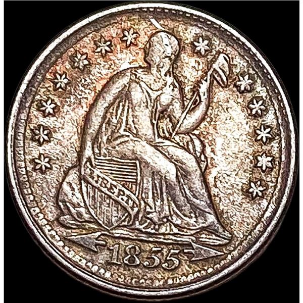 1855 Seated Liberty Half Dime CLOSELY UNCIRCULATED
