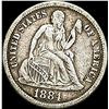 Image 1 : 1884 Seated Liberty Dime LIGHTLY CIRCULATED