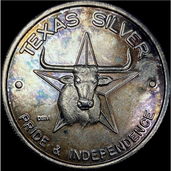 Texas 1oz .999 Fine Silver Round SUPERB GEM BU