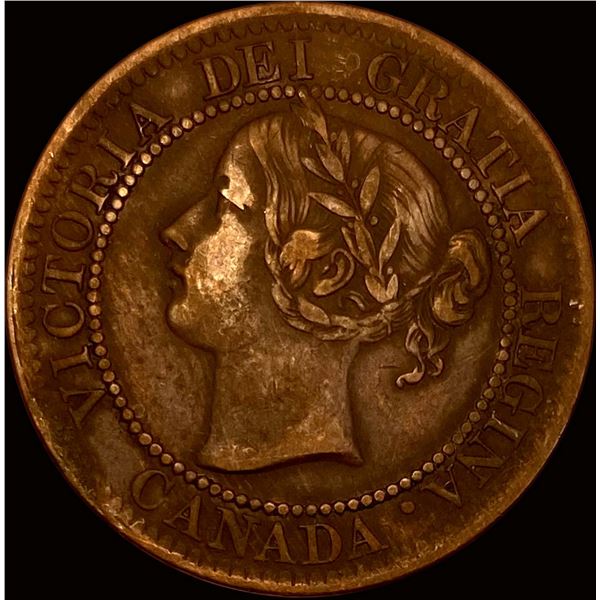 1859 Canada Large Cent Victoria NEARLY UNCIRCULATED
