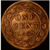 Image 2 : 1859 Canada Large Cent Victoria NEARLY UNCIRCULATED