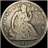 Image 1 : 1859 Seated Liberty Half Dollar NICELY CIRCULATED