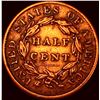 Image 2 : 1833 Classic Half Cent CLOSELY UNCIRCULATED