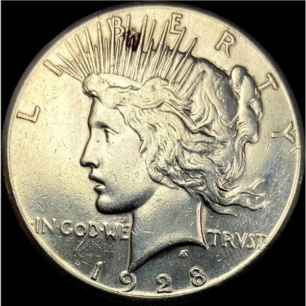 1928 Silver Peace Dollar CLOSELY UNCIRCULATED