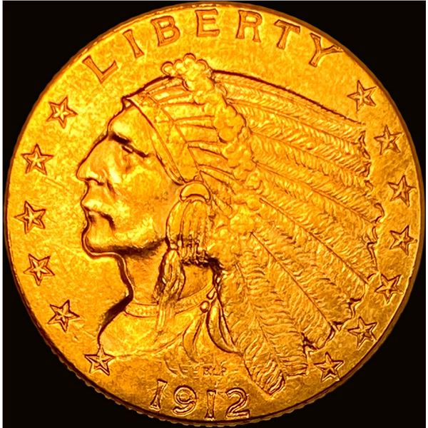 1912 Indian Head Gold $2.50 Quarter Eagle UNCIRCULATED