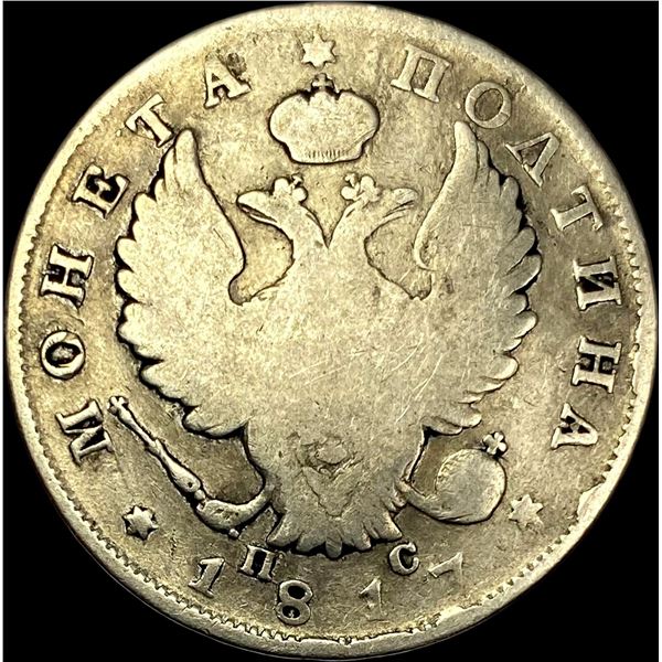 1817 Silver Russian 50 Kopeks Ð¡ÐŸÐ‘ Mint NICELY CIRCULATED