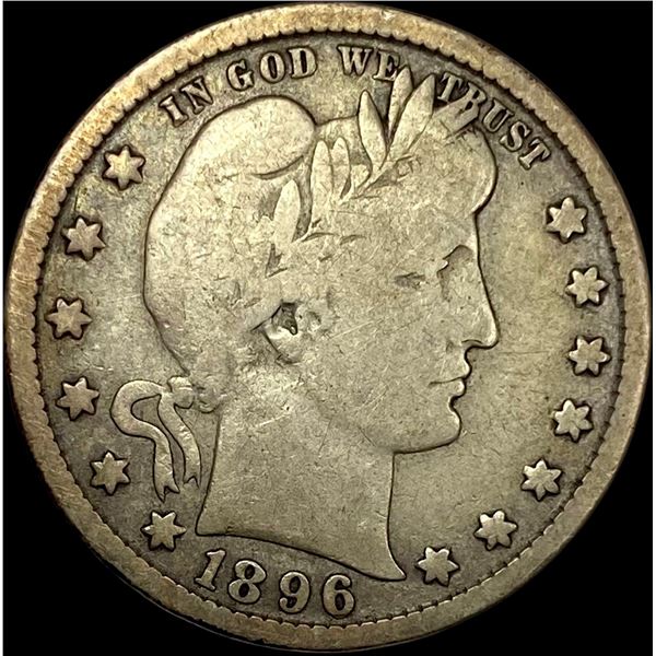1896-S Silver Barber Quarter LIGHTLY CIRCULATED