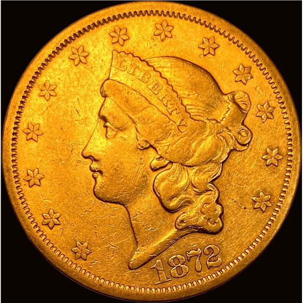 1872-S Liberty Head $20 Double Eagle CLOSELY UNCIRCULATED