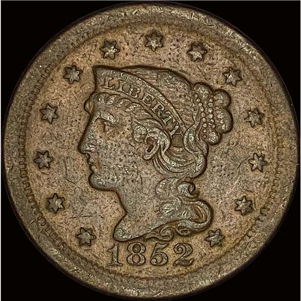 1852 Braided Hair Large Cent NEARLY UNCIRCULATED