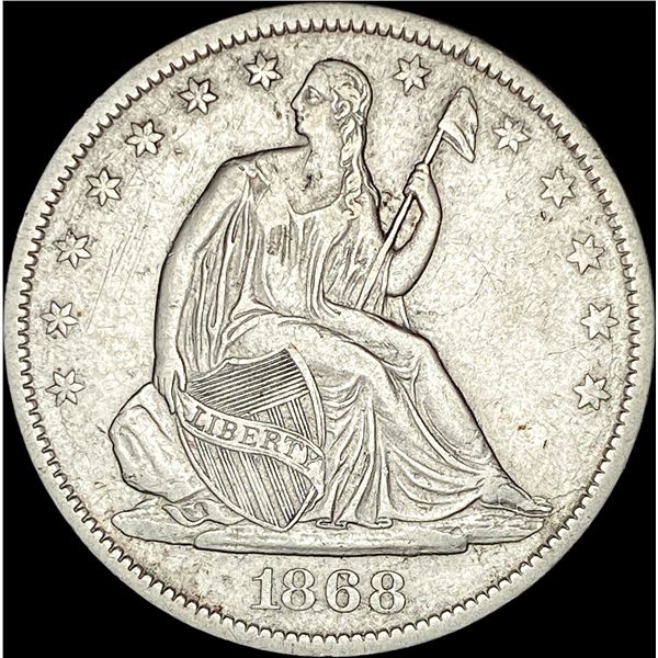 1868-S Seated Liberty Half Dollar NEARLY UNCIRCULATED