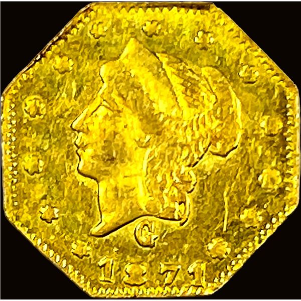 1871 Gold 1/4 Dollar California Fractional HIGH GRADE